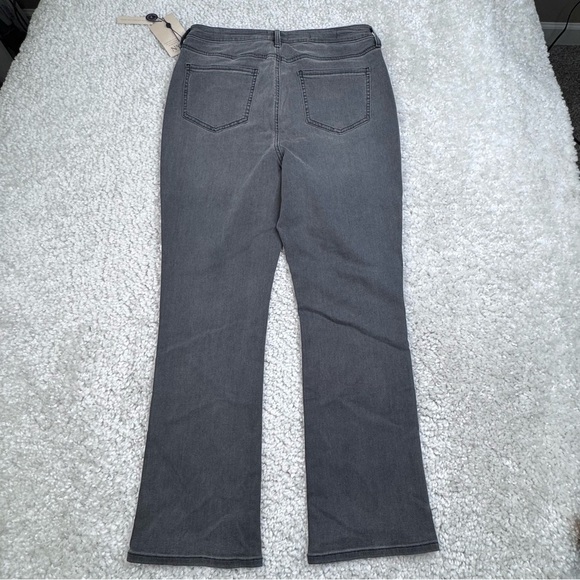 NYDJ High Rise Slim Bootcut Slim Bootcut Ankle Jeans. Gray Stretchy Zip Fly. 10 - Picture 2 of 12